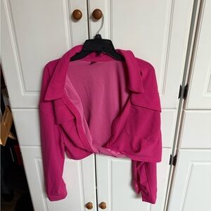 Vibrant Pink Cropped Jacket